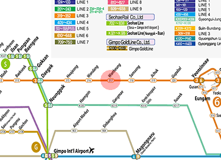 Wonheung station map