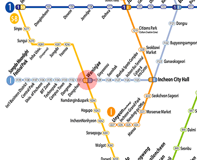 Woninjae station map
