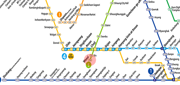 Wonsi station map