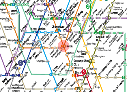 Yaksu station map