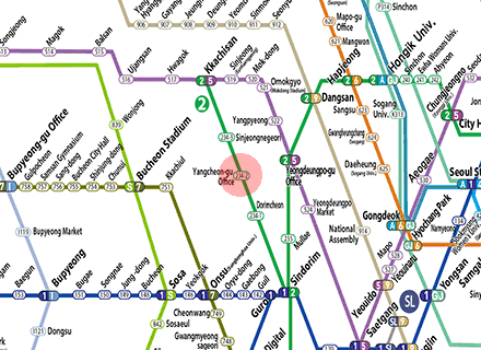 Yangcheon-gu Office station map