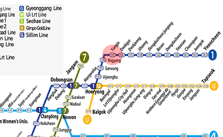 Yangju station map