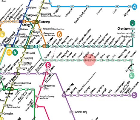 Yangsu station map