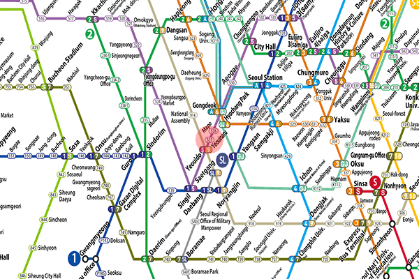 Yeouinaru station map