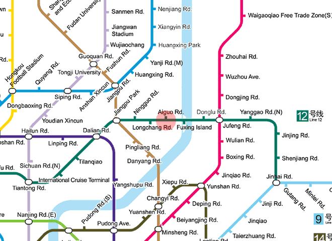 Aiguo Road station map
