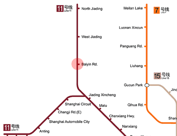 Baiyin Road station map