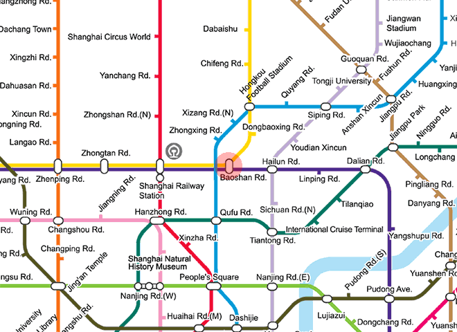 Baoshan Road station map