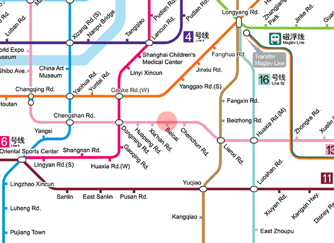 Beicai station map