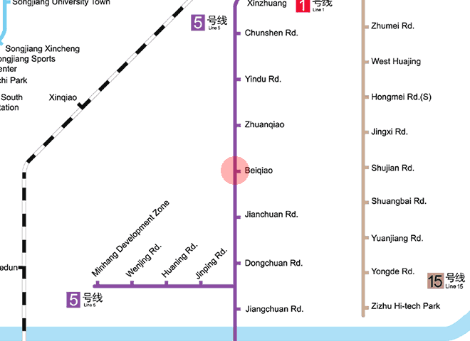 Beiqiao station map