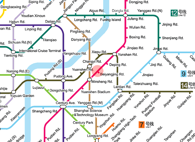 Beiyangjing Road station map