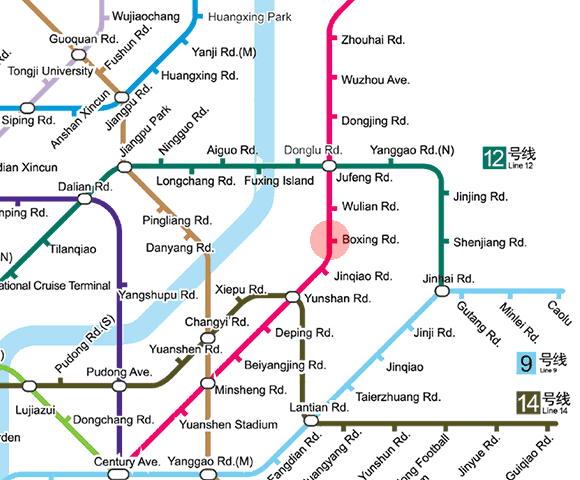 Boxing Road station map