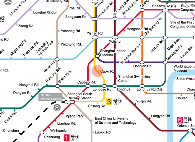 Caoxi Road station map