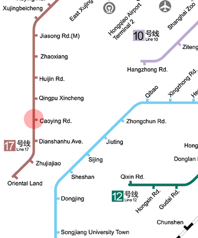 Caoying Road station map