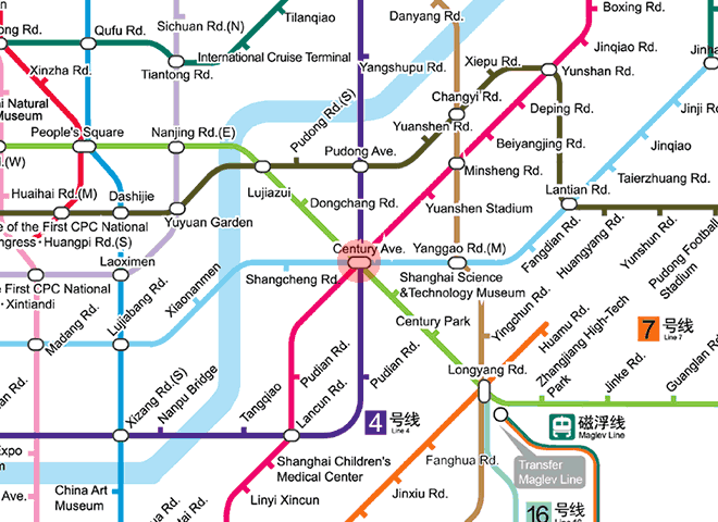 Century Avenue station map