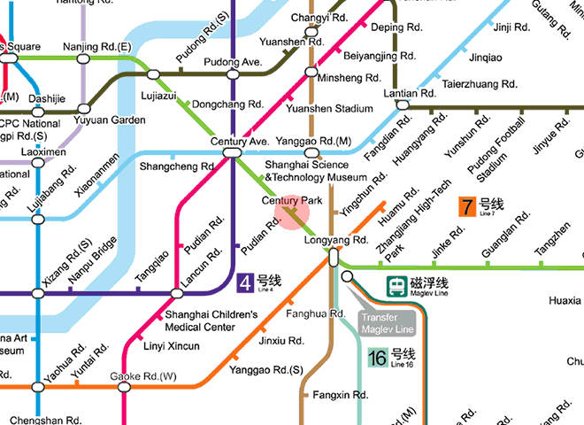 Century Park station map
