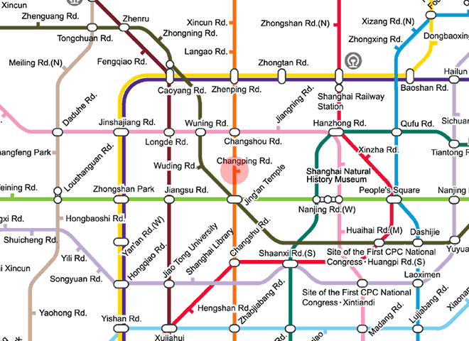 Changping Road station map