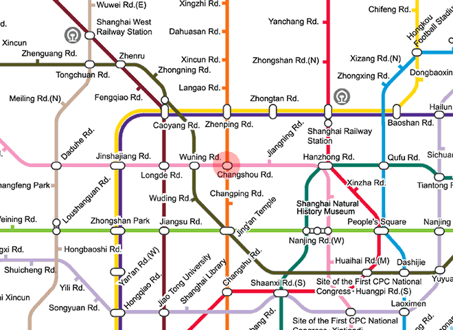 Changshou Road station map