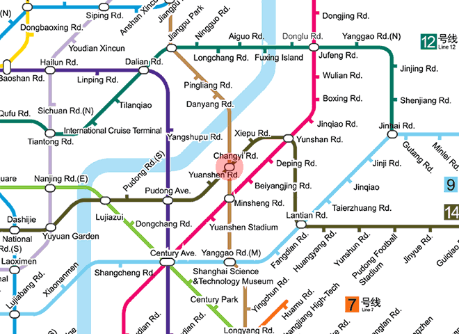 Changyi Road station map