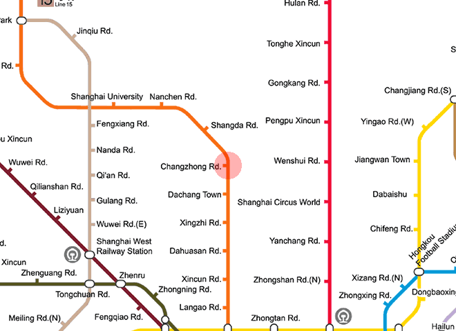 Changzhong Road station map