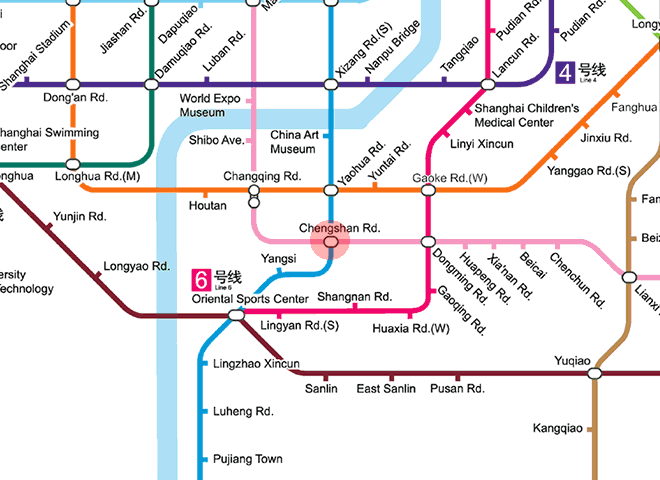 Chengshan Road station map