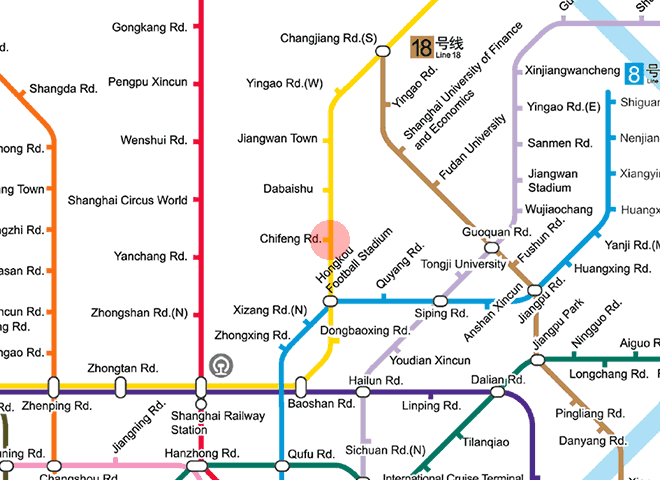 Chifeng Road station map