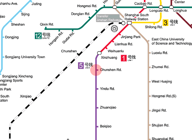 Chunshen Road station map