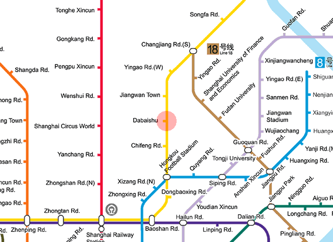 Dabaishu station map