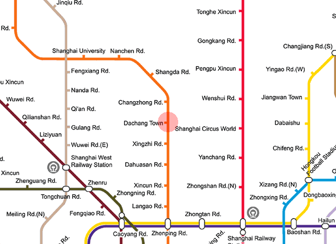 Dachang Town station map