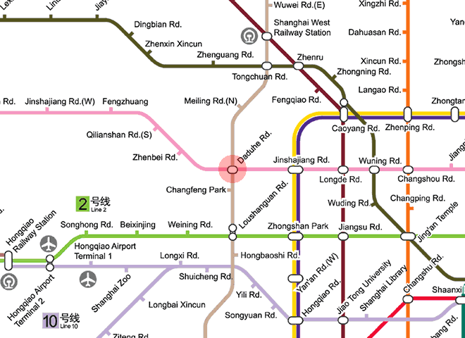 Daduhe Road station map
