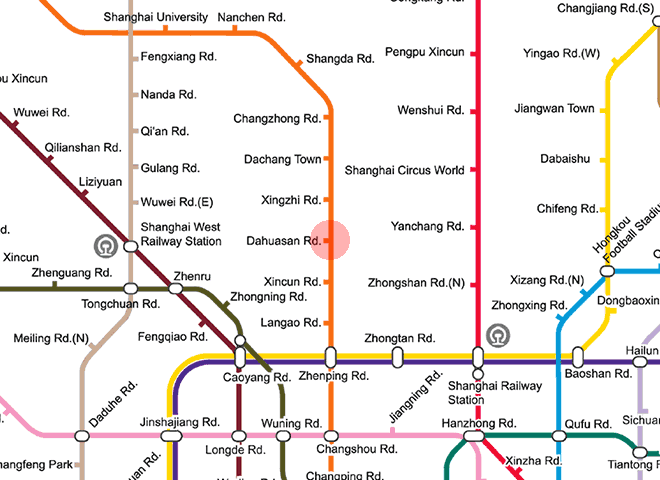 Dahuasan Road station map