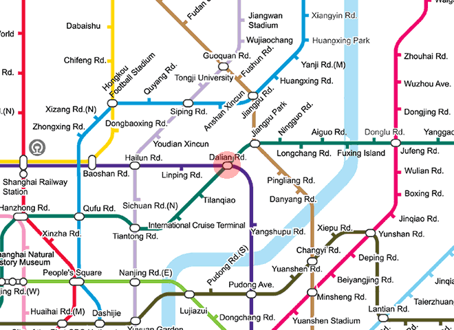 Dalian Road station map
