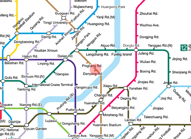 Danyang Road station map