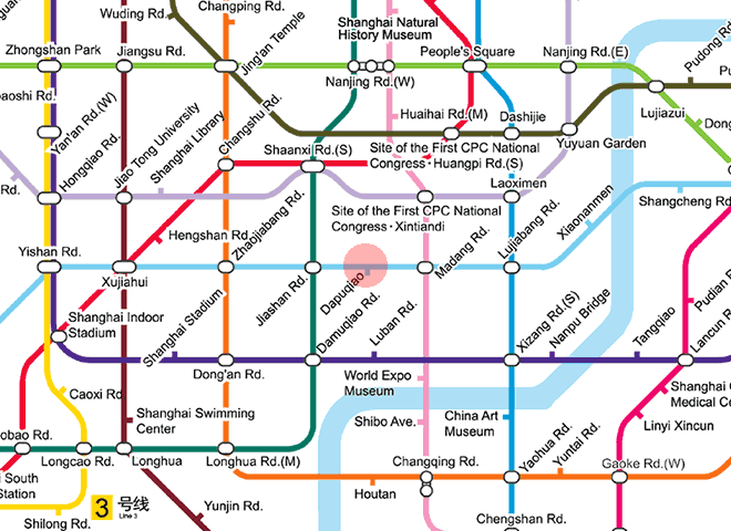 Dapuqiao station map