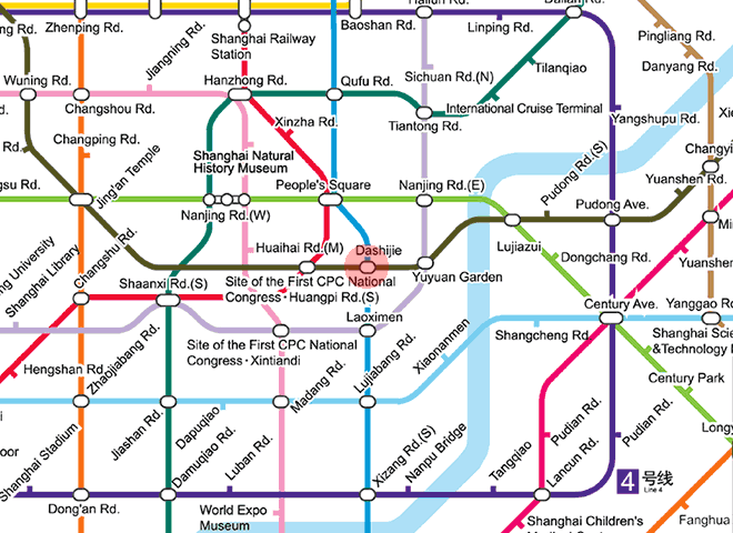 Dashijie station map