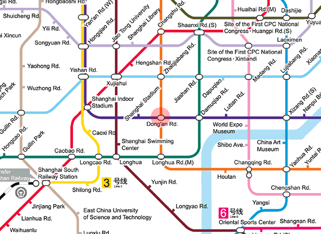 Dong'an Road station map