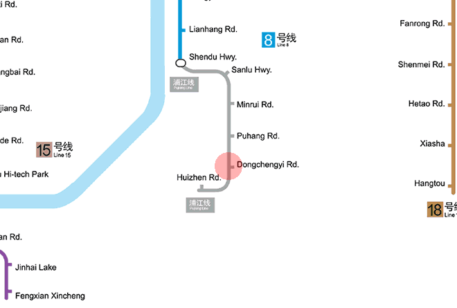 Dongchengyi Road station map