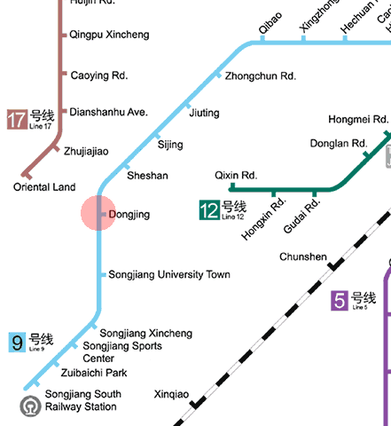 Dongjing station map