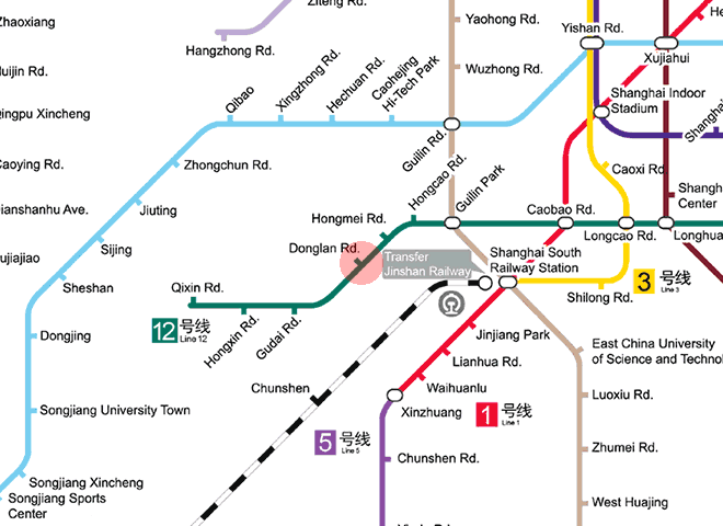 Donglan Road station map