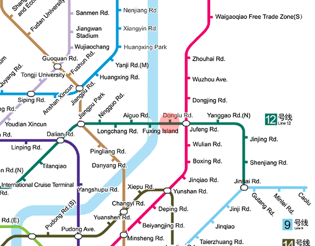 Donglu Road station map