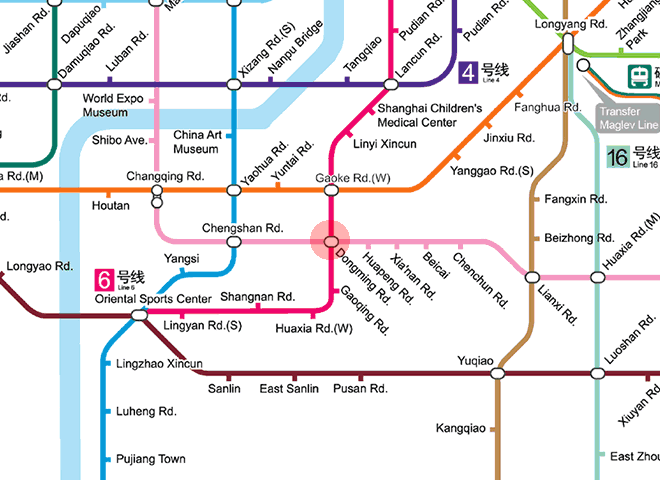Dongming Road station map