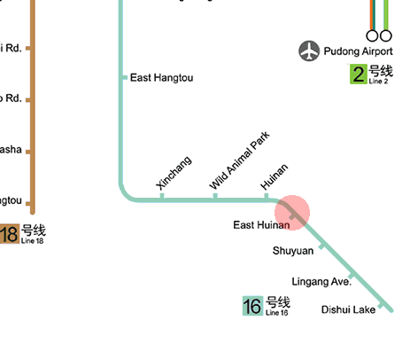 East Huinan station map