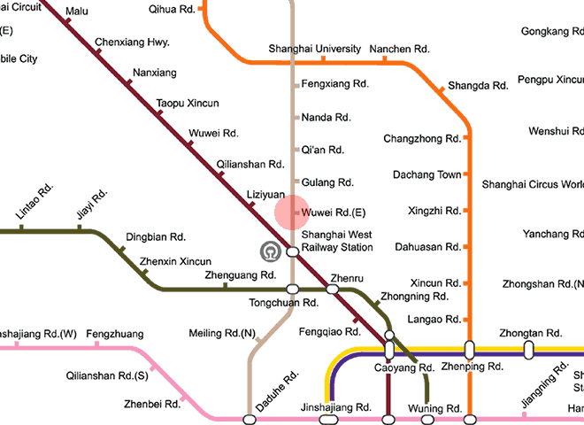 East Wuwei Road station map