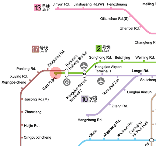 East Xujing station map