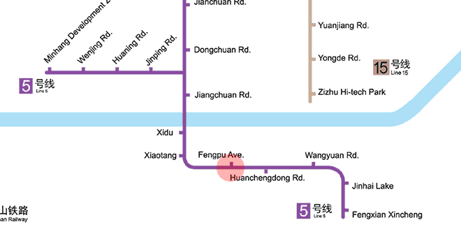 Fengpu Avenue station map