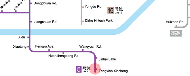 Fengxian Xincheng station map