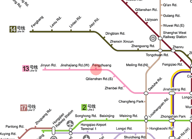 Fengzhuang station map