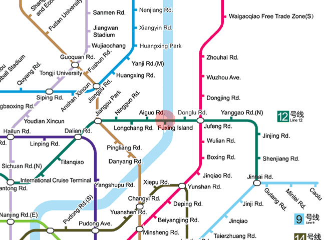 Fuxing Island station map