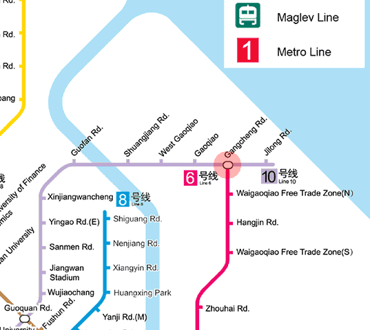 Gangcheng Road station map