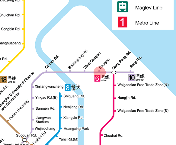 Gaoqiao station map