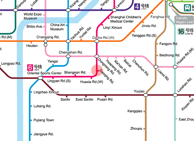 Gaoqing Road station map